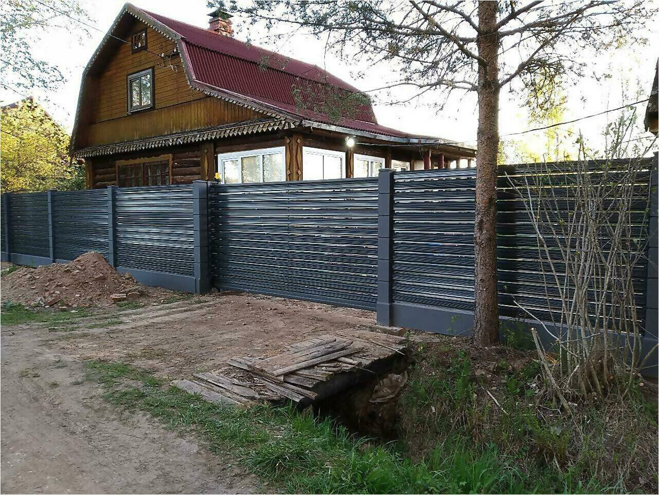 забор-ранчо из штакетника 75м фото4 в Осинцево