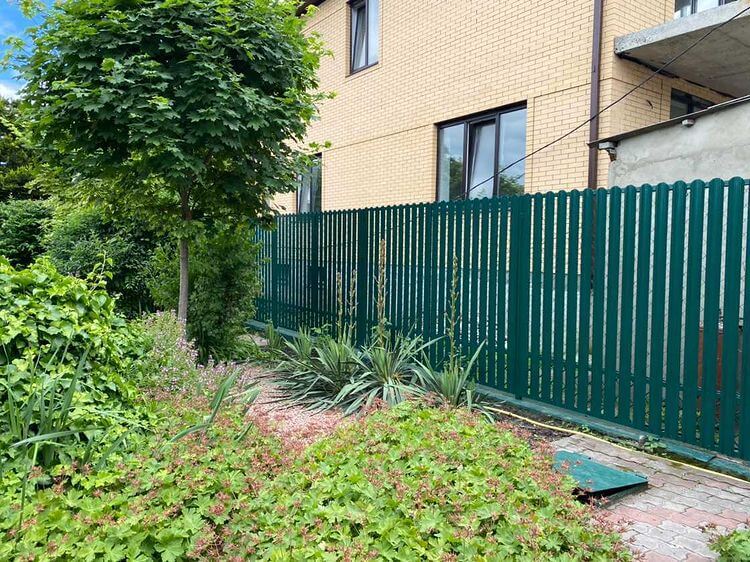 Забор из штакетника 60м Зеленый Мох фото1 в Осинцево