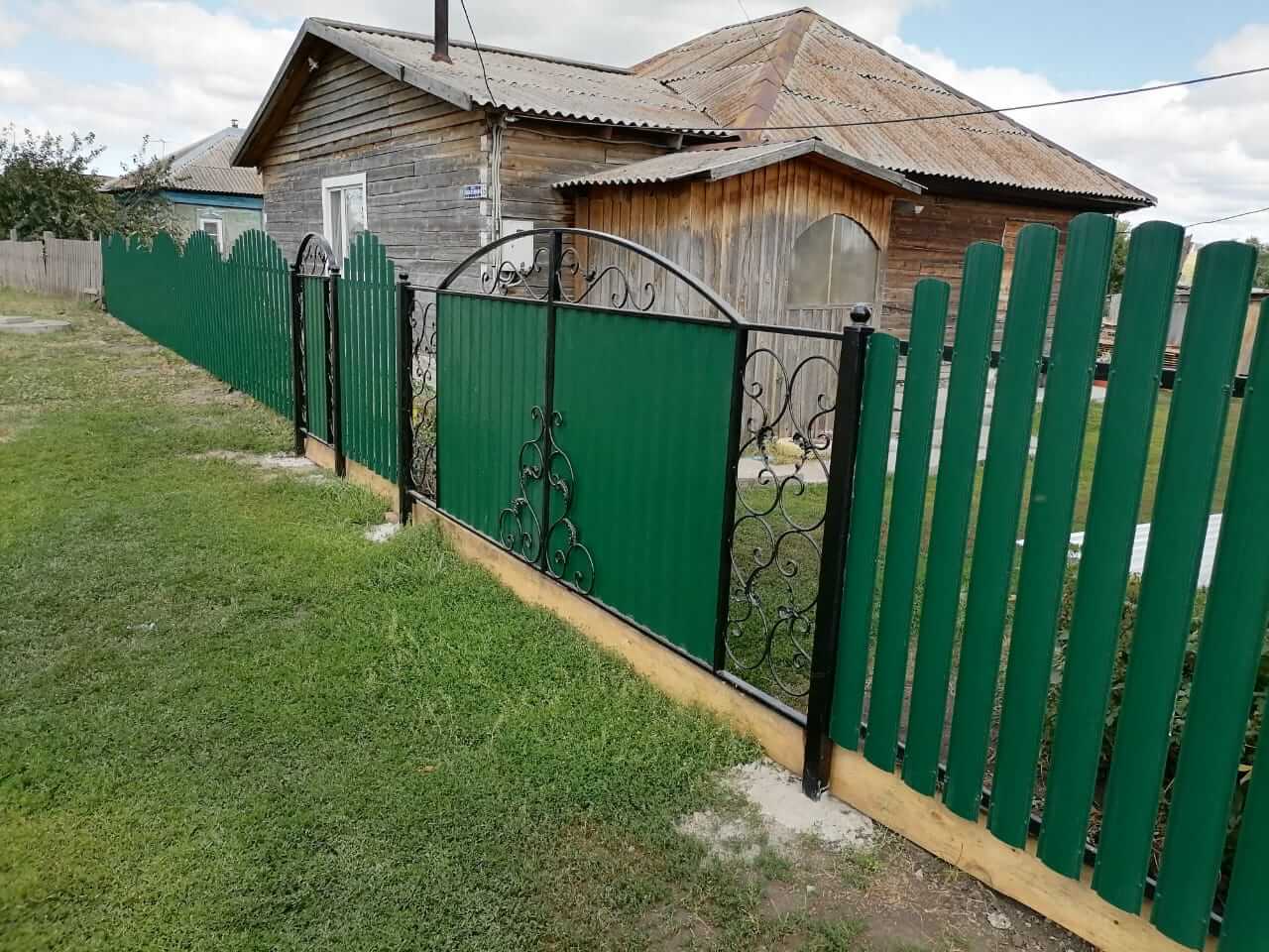 забор из штакетника Зеленый Мох фото3 в Осинцево