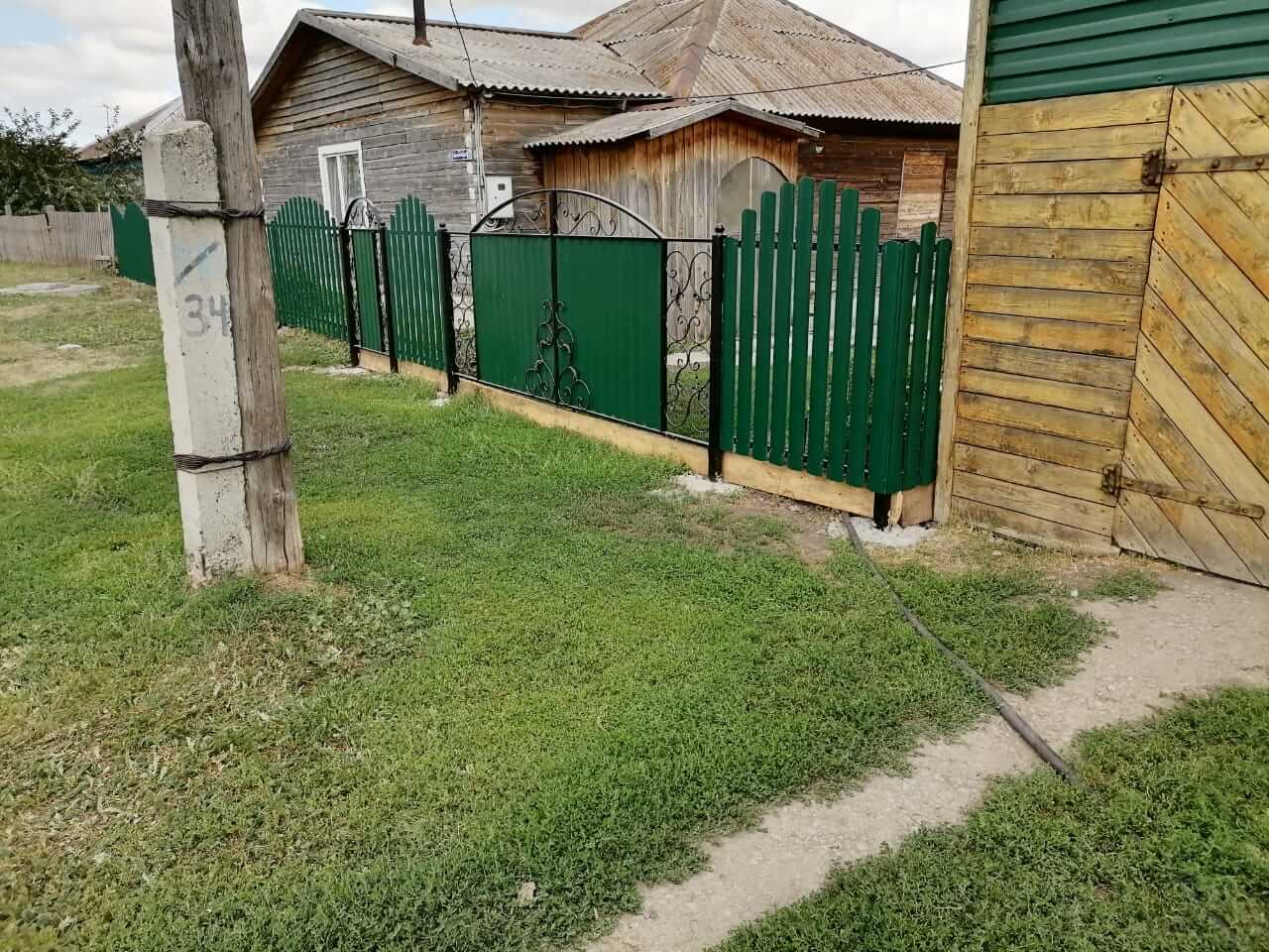 забор из штакетника Зеленый Мох фото2 в Осинцево