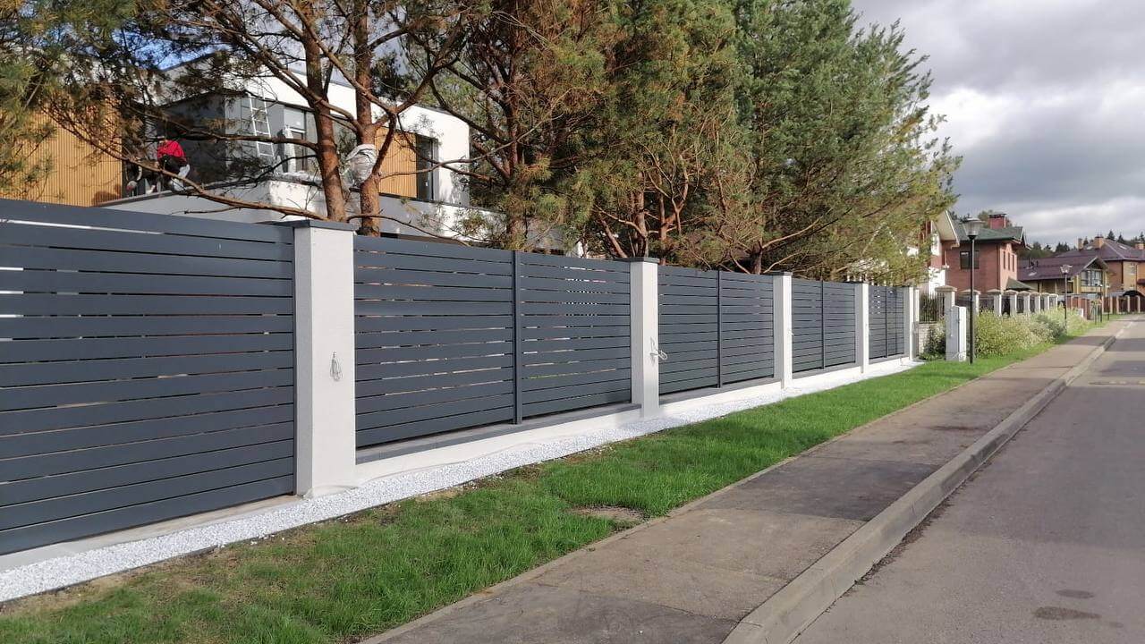 Забор-ранчо из металлопланкена 36м RAL7024 Серый Графит в Осинцево
