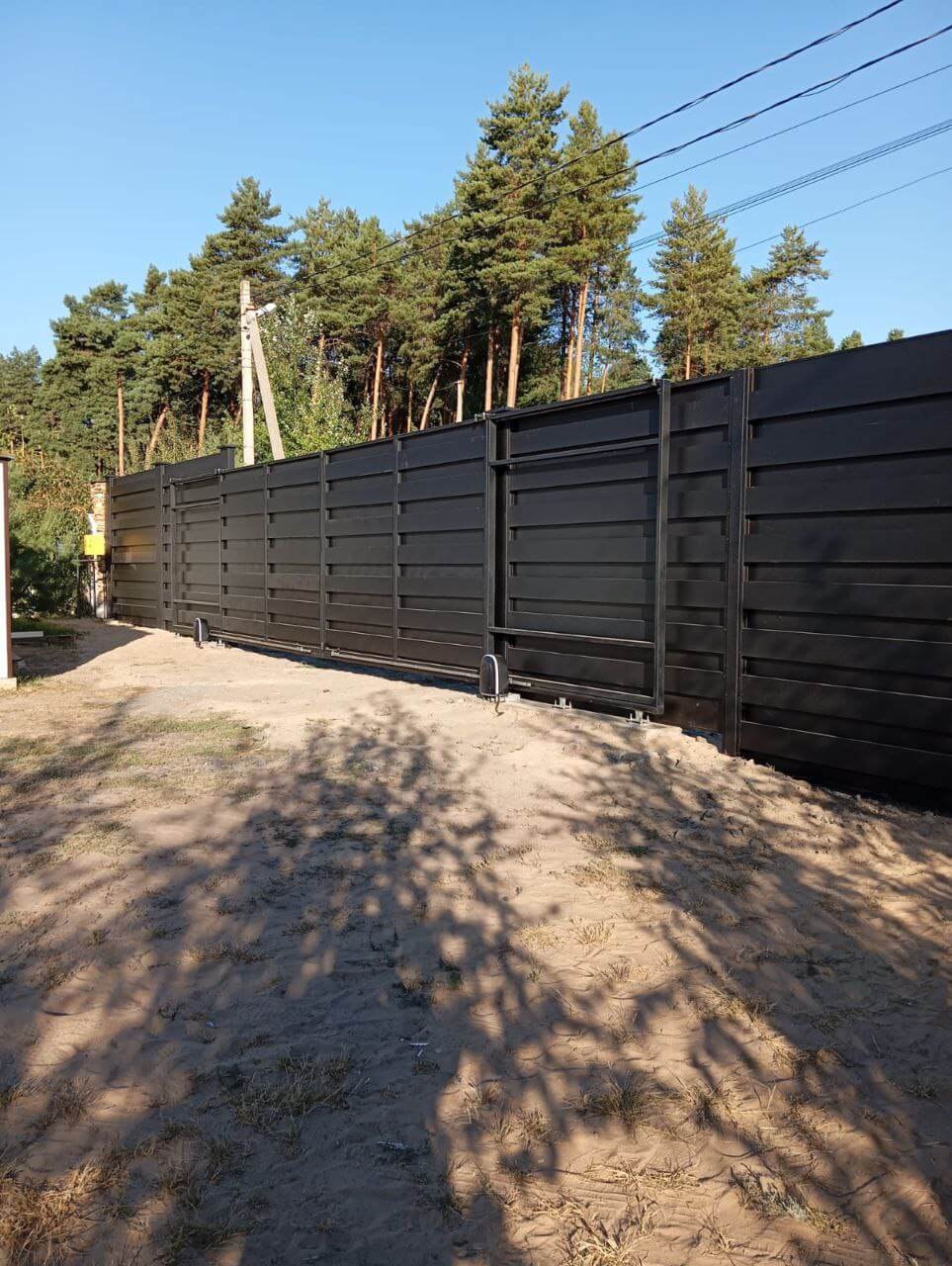 Забор-ранчо из металлопланкена 37м RAL9005 Черный МАТТЕ фото 2 в Осинцево