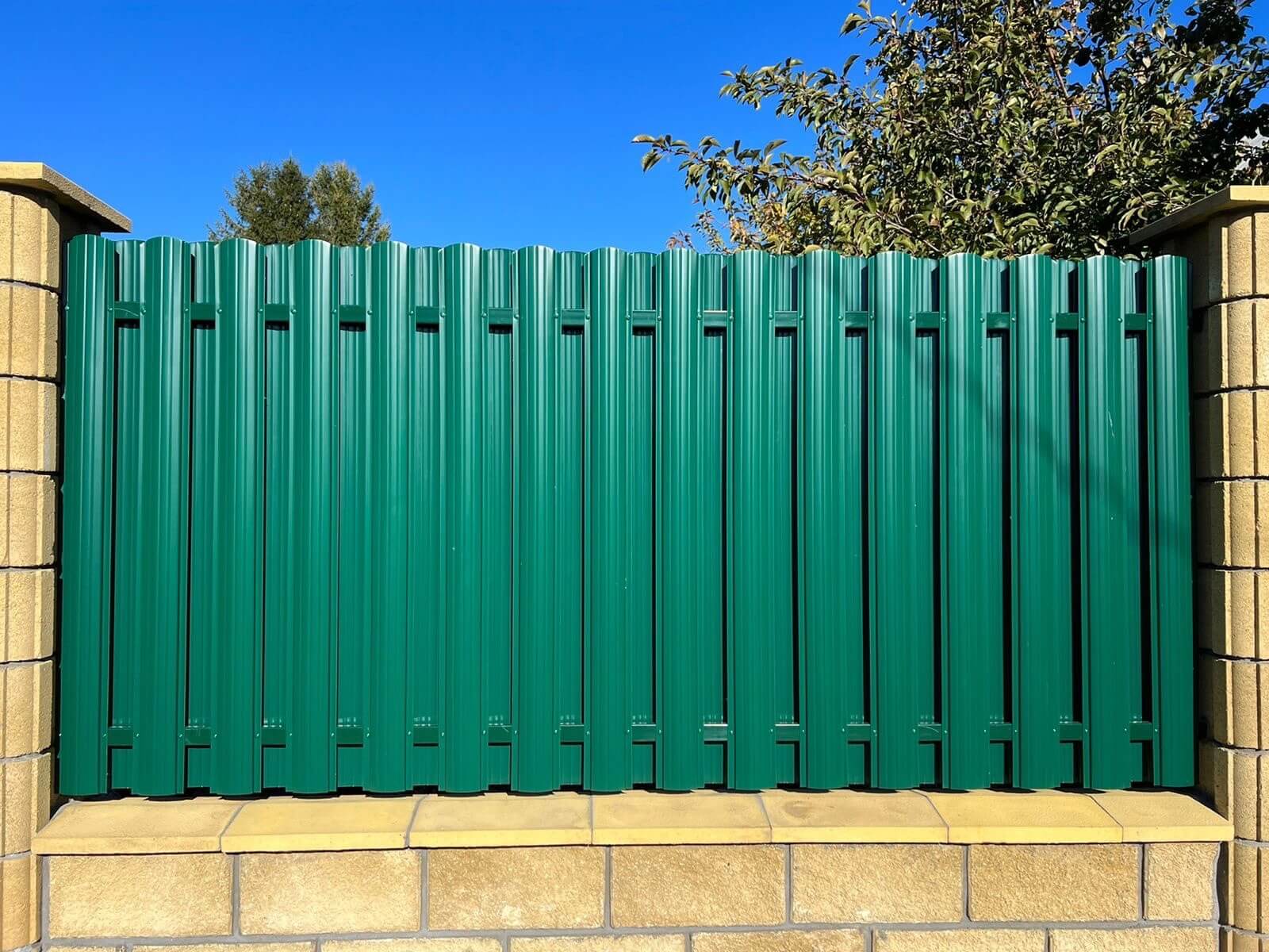Забор из евроштакетника 22м RAL6005/6005 Зеленый Мох двусторонний в Осинцево