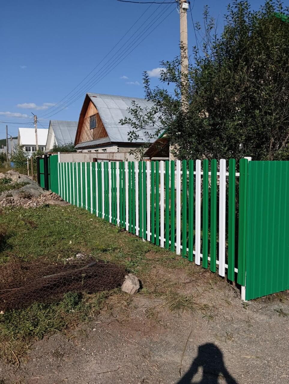 Забор из евроштакетника 10м RAL9003 Белый, RAL6029 Зеленая Мята в Осинцево