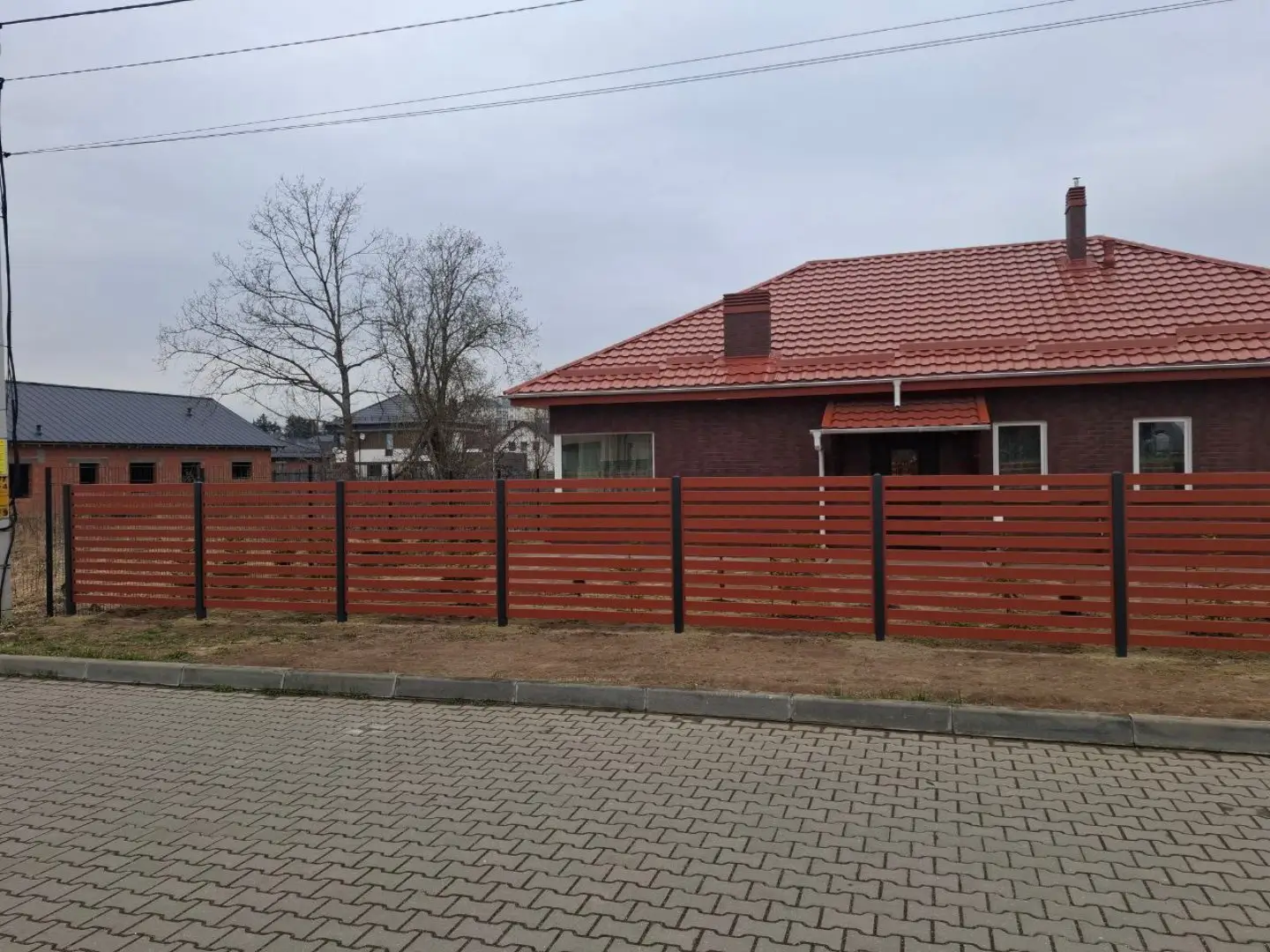 Забор-ранчо из металлопланкена 18м RAL8004 Терракотовый фото 3 в Осинцево